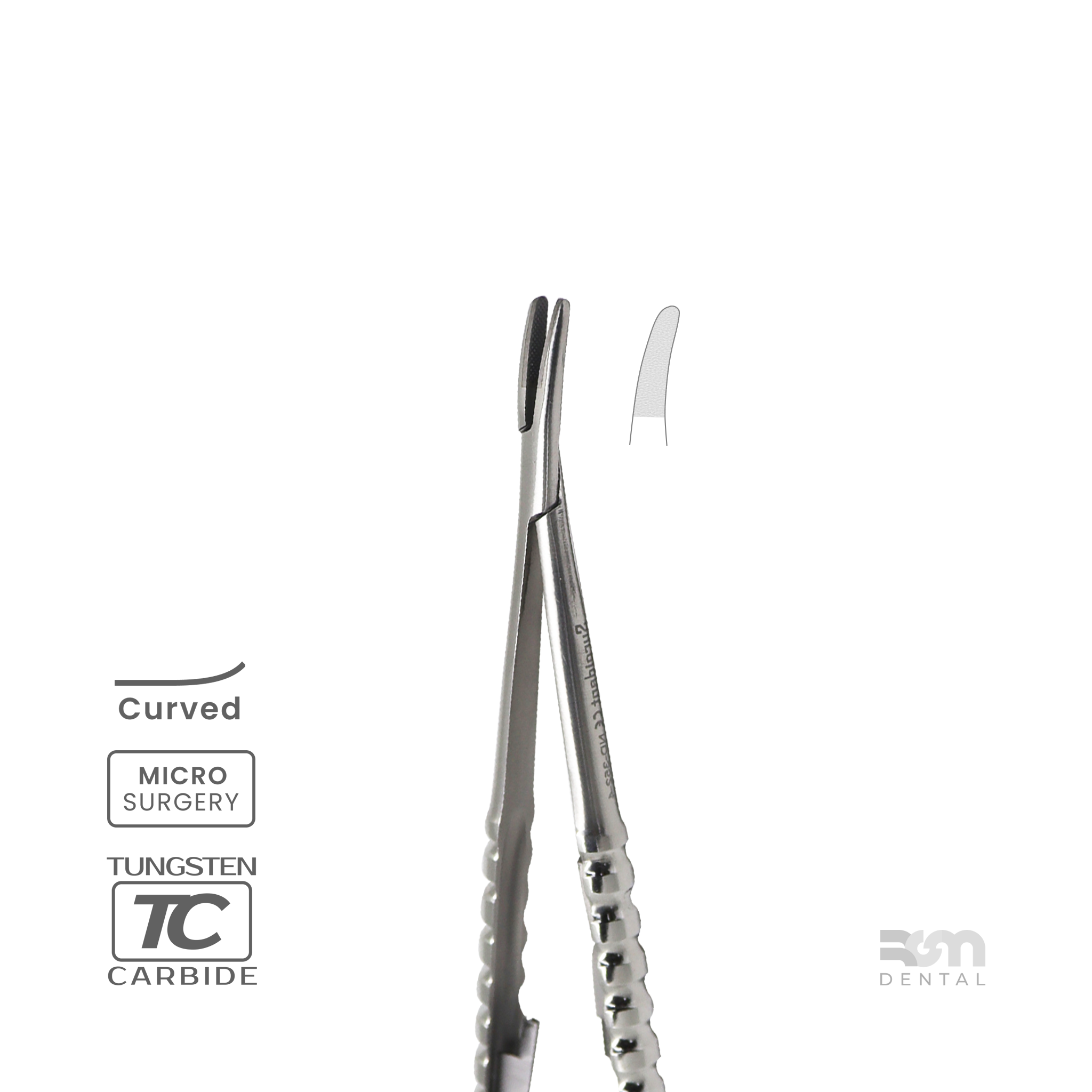 BGM Dental Castroviejo Needle Holder T/C 18cm Curved