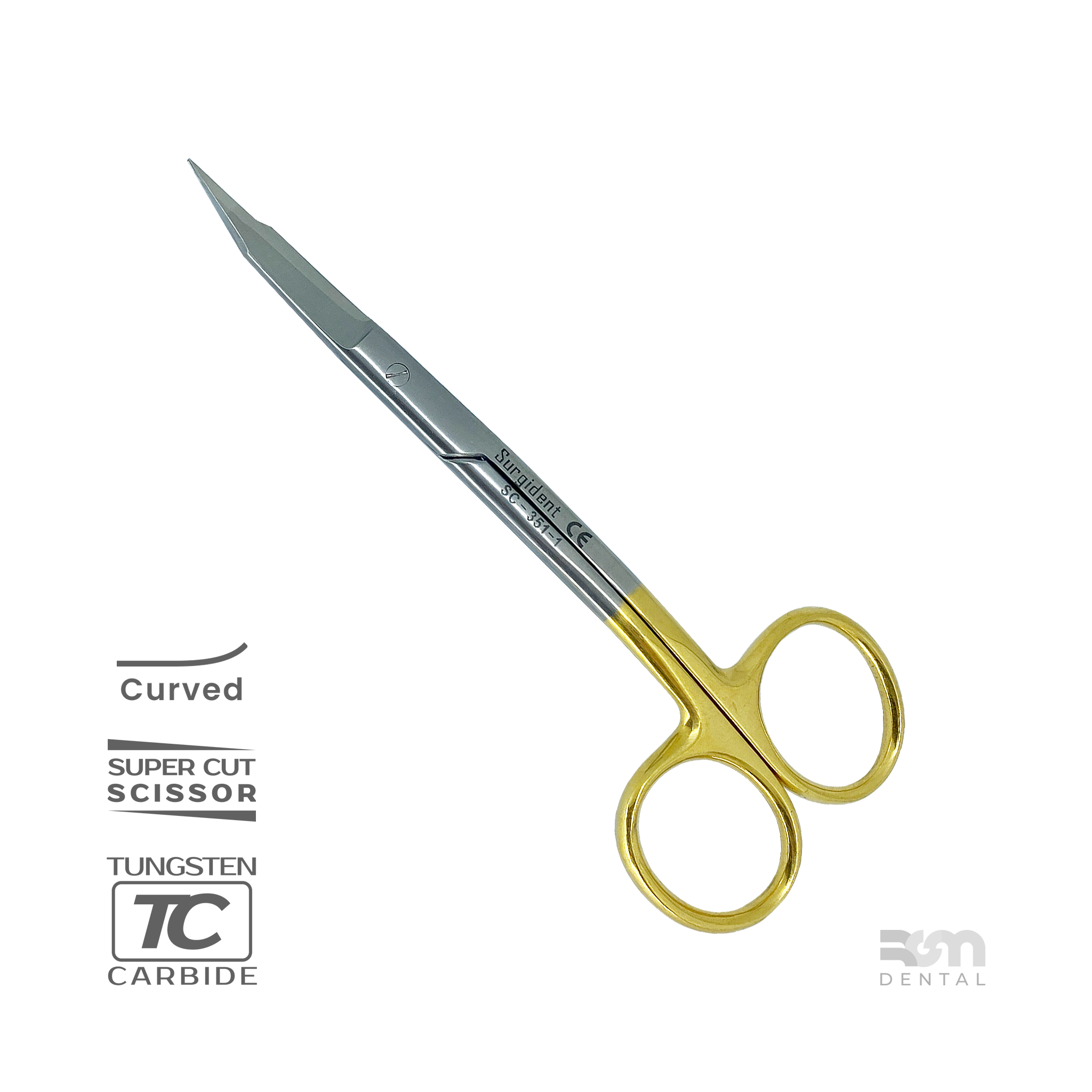Fox Scissors BGM Dental | GOLDMAN FOX SCISSORS, CURVED, SUPER CUT, 13CM - SURGIDENT®